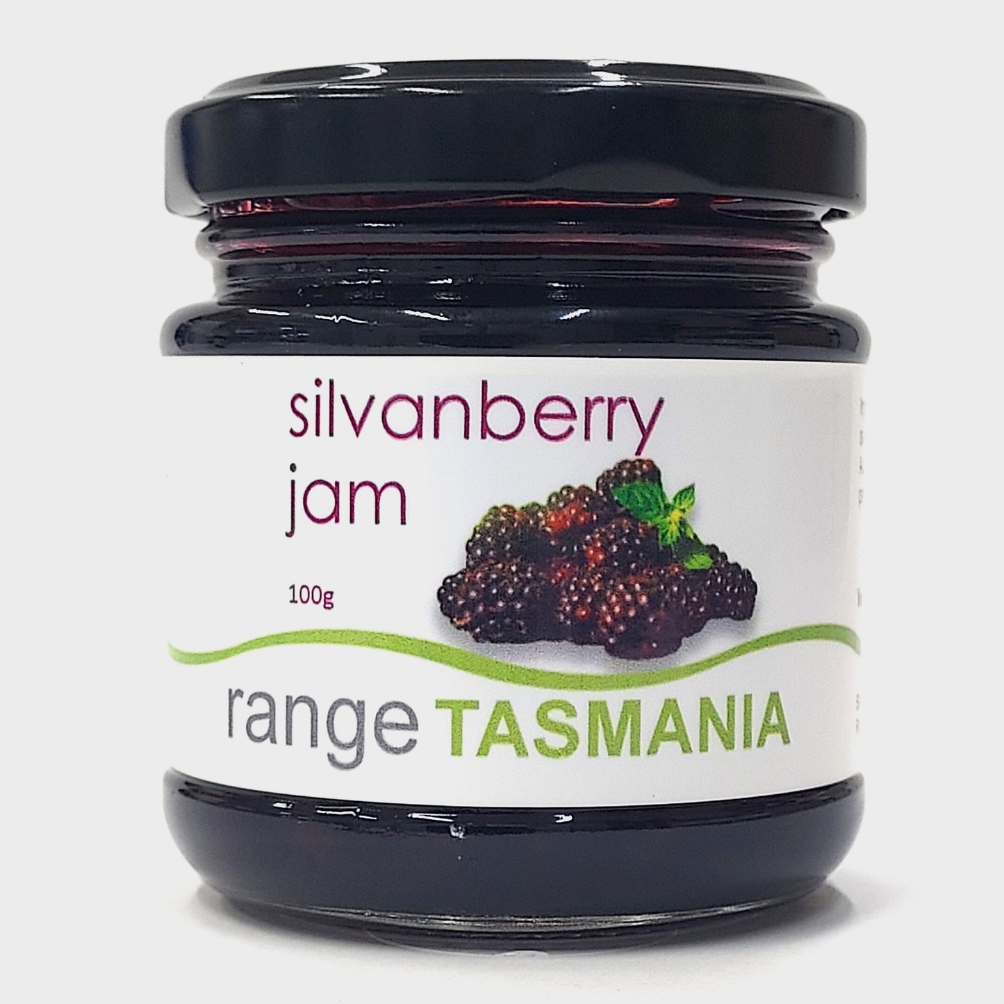 Range Tasmania Silvanberry Jam 100g gift jar - artisan rare berry preserve perfect for hampers