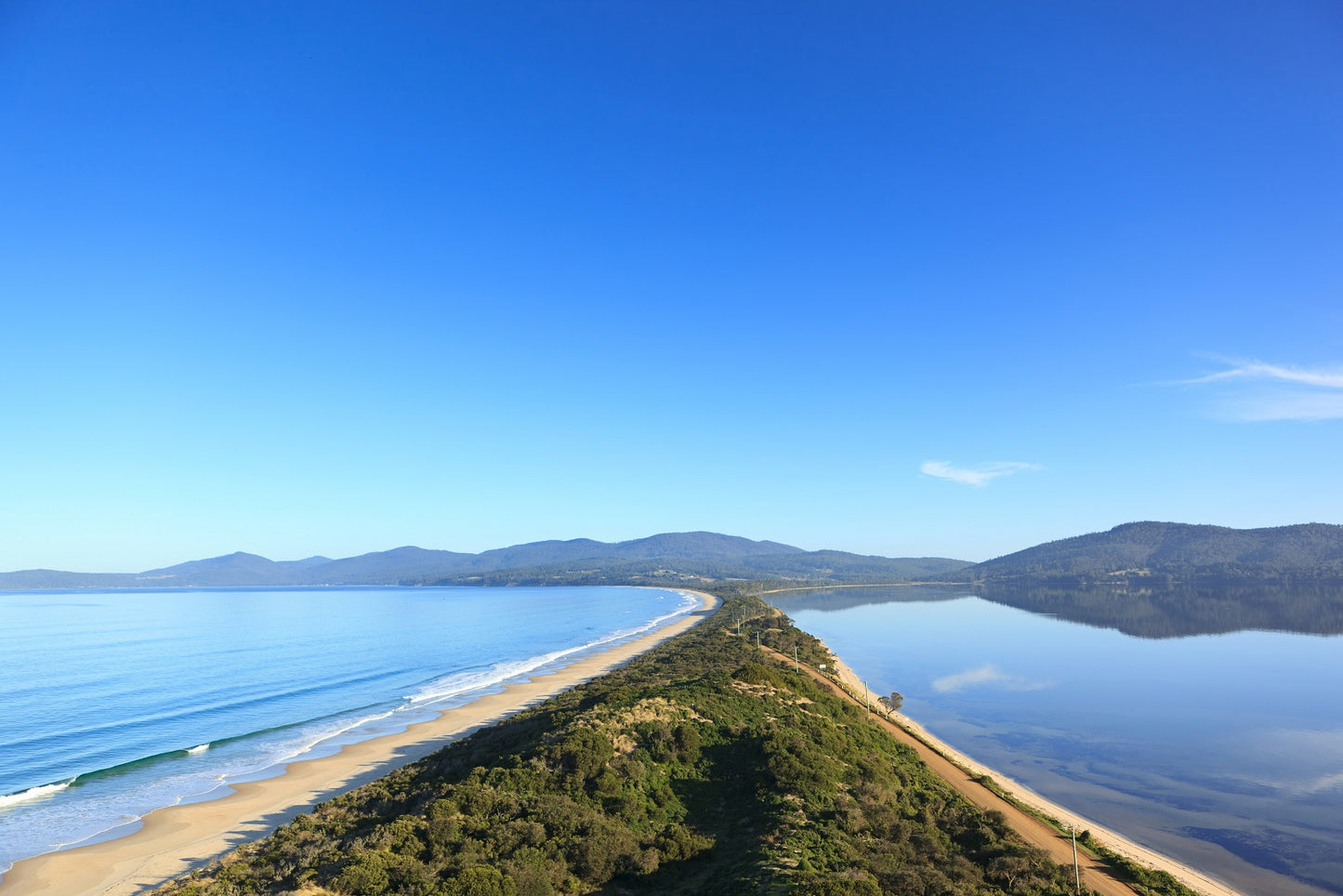 range Tasmania greeting card image of bruny island neck Tasmania