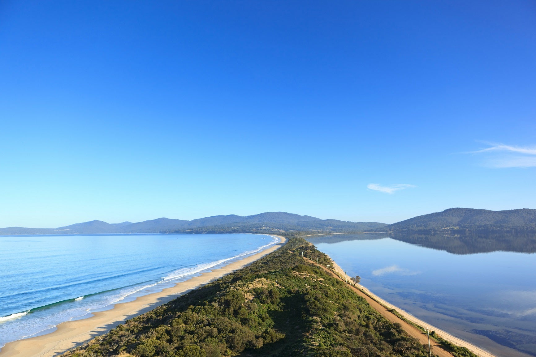 range Tasmania greeting card image of bruny island neck Tasmania