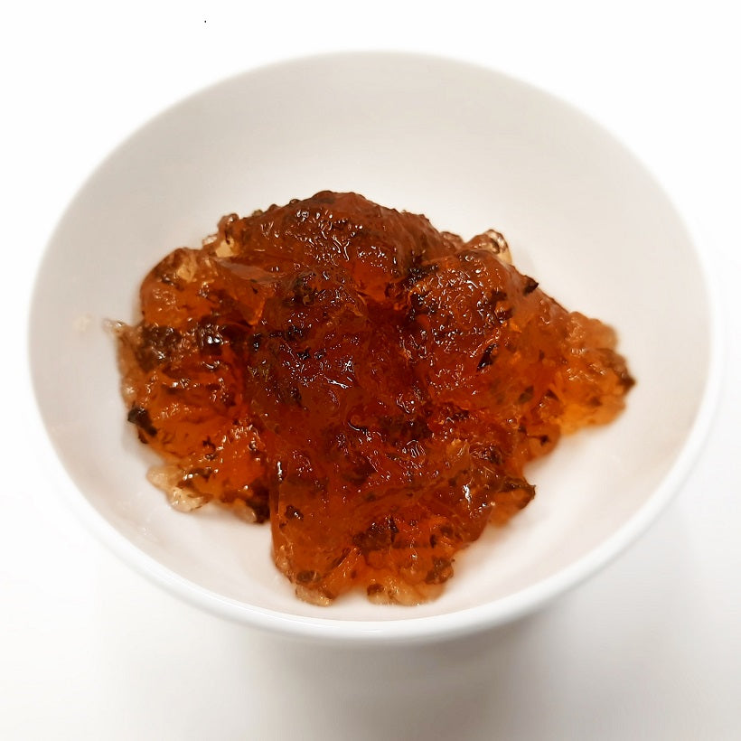 white bowl of range Tasmania mint jelly