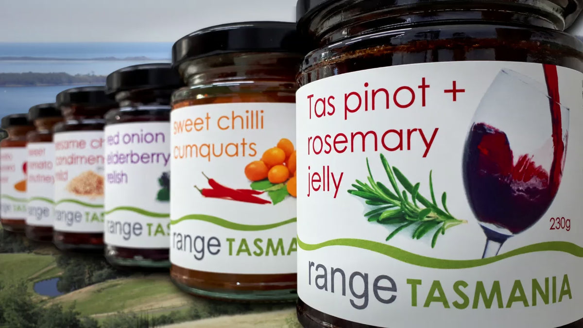 Load video: Scenes from Cackleberry Farm featuring Tasmanian produce, artisan products and beautifully presented gift hampers.