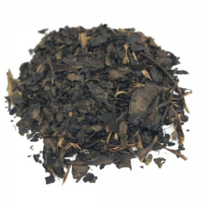 a pile of loose Tasmanian grown black tea by the art of tea Tasmania