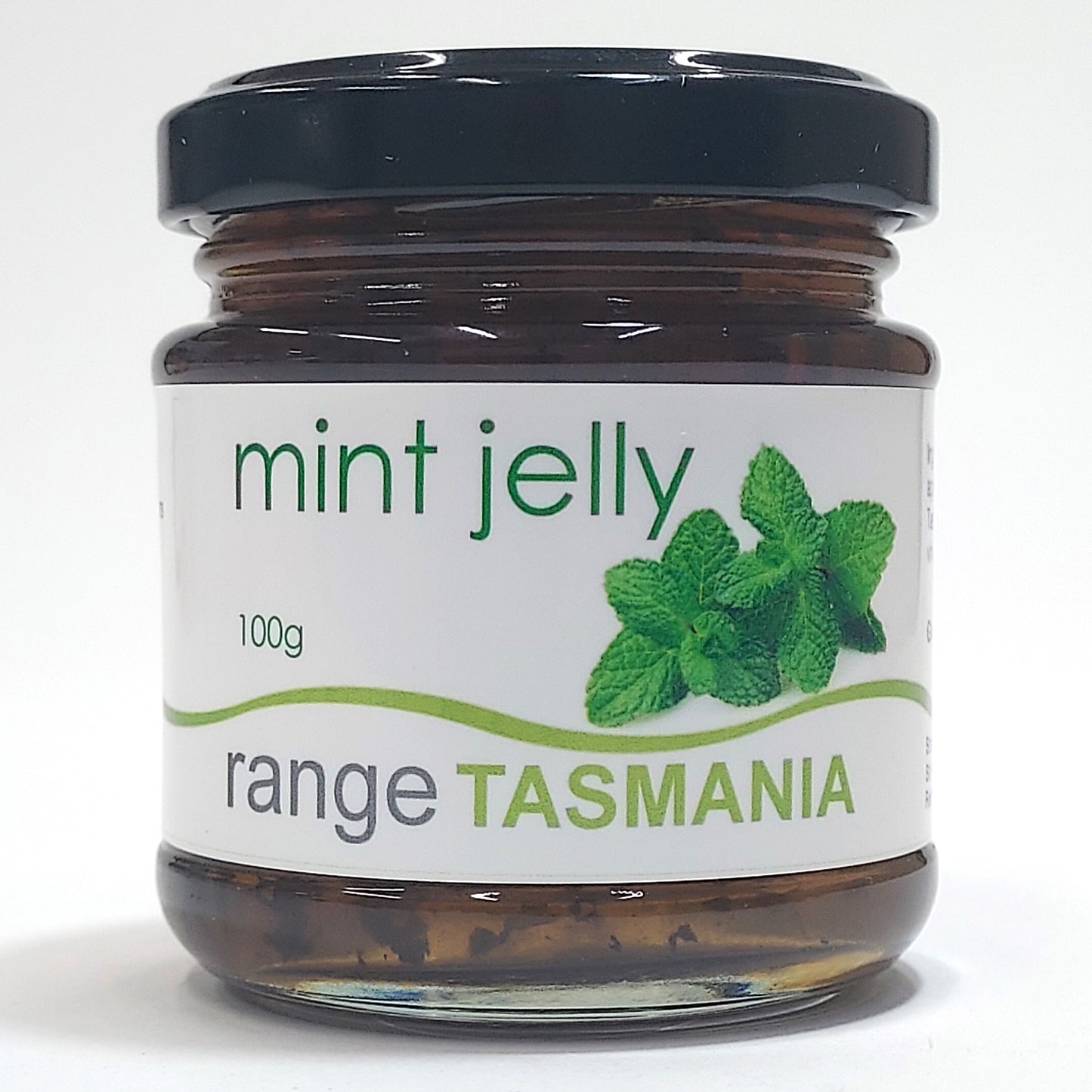 a 100 gram jar of range Tasmania mint jelly